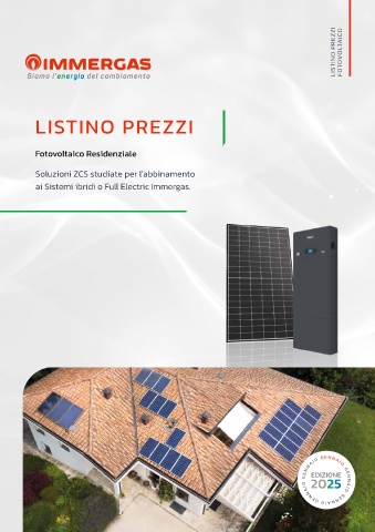 immergas - listino fotovoltaico gennaio 2025